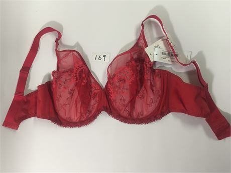 Lot 169 - Simone Perele Wish Full Cup Ruby Pink Plunge Bra