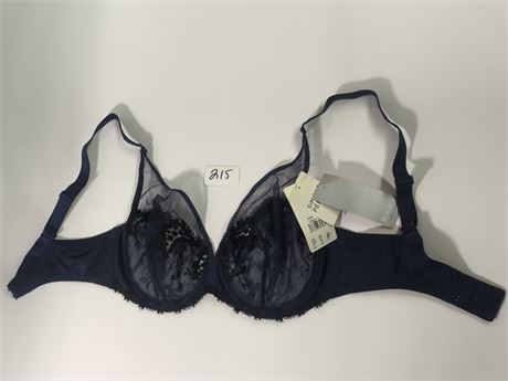 Lot 215 - Simone Perele Wish Full Cup Night Blue Plunge Bra
