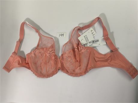 Lot 194 - Simone Perele Wish Full Cup Ginger Pink Plunge Bra