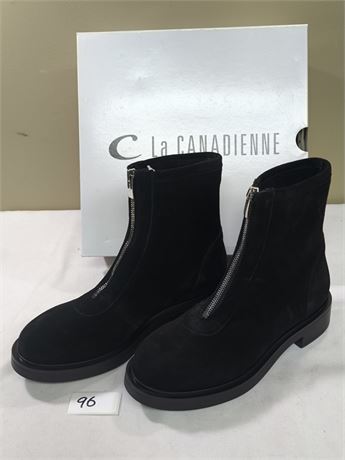 Lot 96 - Women's Front-Zip Suede Ankle Boots La Canadienne Chiara