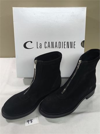 Lot 98 - Women's Front-Zip Suede Ankle Boots La Canadienne Chiara