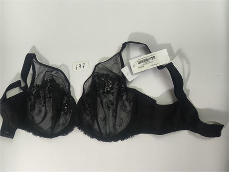 Lot 197 - Simone Perele Wish Full Cup Black Plunge Bra