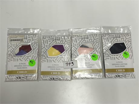 Lot 793 - Synergy Child 2-Pack Face Masks