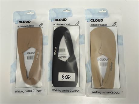 Lot 802 - Cloud Premium No Show Socks