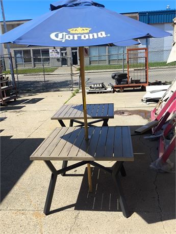Lot 1-87 - Patio Table with Umbrella