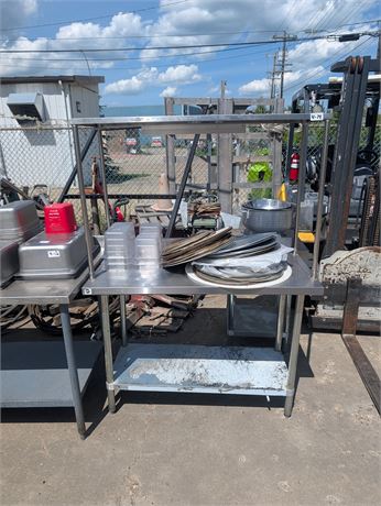 Lot 4-14 - Stainless Steel Table and Shelf