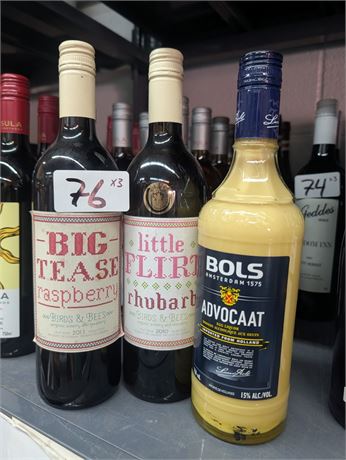 Lot 76 - Birds & Bees Rasberry and Rhubarb & Bols Advocaat