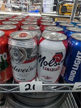 Lot 21 -  Molson Canadian Lager and Budweiser Beer