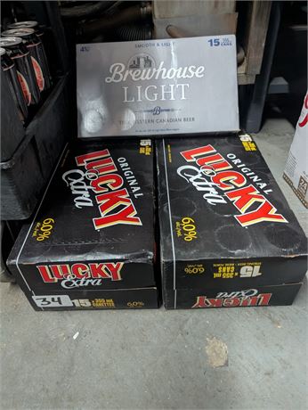 Lot 34 - Brewhouse Light Beer and Lucky Extra Beer