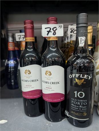 Lot 78-Jacob's Creek Classic Shiraz' and Offley Old Tawny Porto