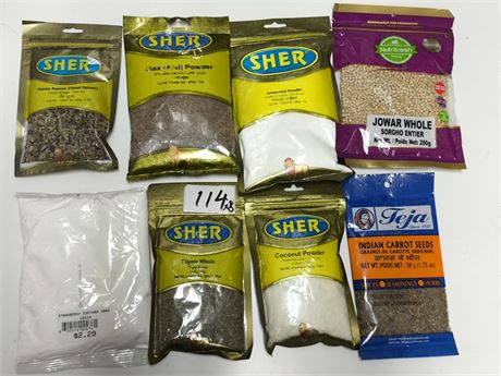 Lot 114 -  various herbal powder&seeds