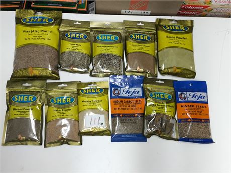 Lot 111 -  various herbal powder&seeds