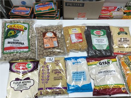 Lot 131-  various flours , grains&pulses