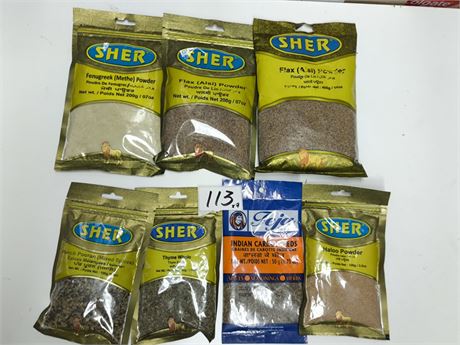 Lot 113 -  various herbal powder&seeds
