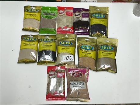 Lot 106 - various herbal powder&seeds