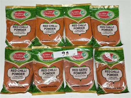 Lot 98 - global choice red chilli powder