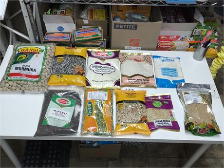 Lot 122 -  various flours , grains&pulses