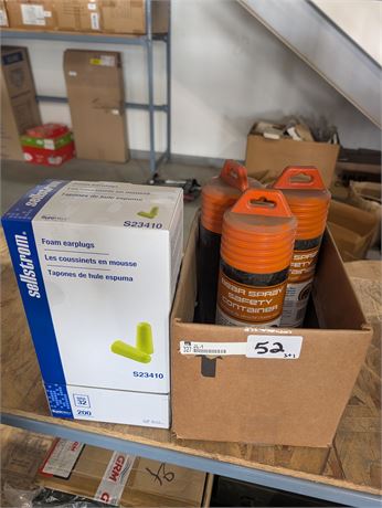 Lot 52 - Bear Spray Safety Container, Foam Earplugs