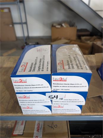 Lot 54 - Benzalkonium Chorine Wipes
