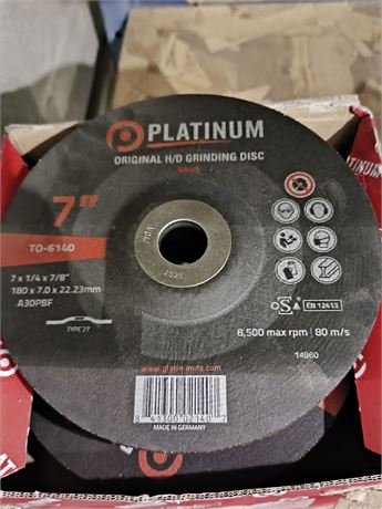 Lot 103 - Platinum 7" Grinding Discs
