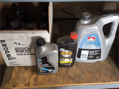 Lot 93 - AFTMD-3,Deron 5W40 Engine Oil, Propel SAE30 Motor Oil