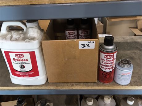 Lot 33 - CRC Dry Graphite Lubricant, Jet Lube Anti Seize, CRC Brakleen