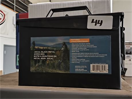 Lot 44 - .30 Cal Black Metal Ammo Box