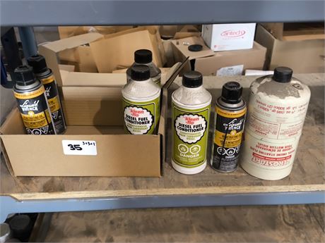 Lot 35 - Liquid Wrench Penetrating Oil, Kleenflo Diesel Fuel, Zerostart Product