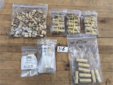 Lot 316 - Brass Mender, Extension Kit, Brass Knuckle Bushing