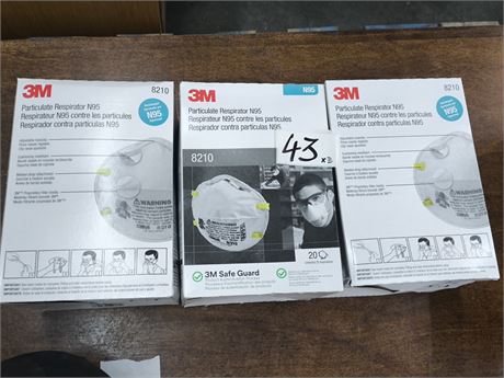 Lot 43 - 3M 8210 N95 Respirators