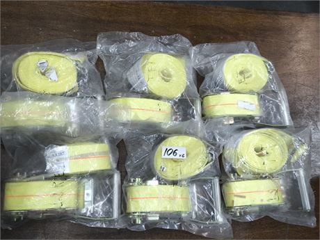 Lot 106 - Assorted Ratchet Tie - Down Straps