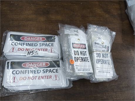 Lot 115 - Safty Signs&Tags