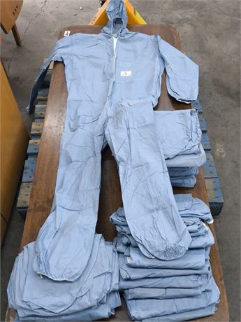 Lot 3 - Blue Protective Coveralls with Hood