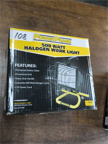 Lot 108 - Power PhaseHalogen light