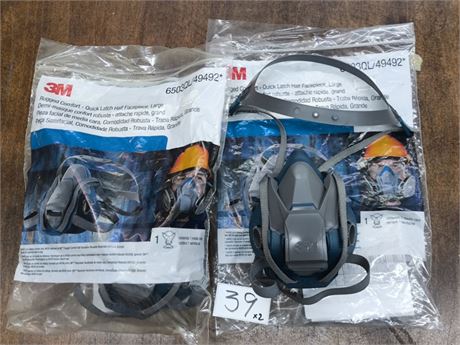 Lot 39 -3D 6500QL Half Mace Reusable Respirators