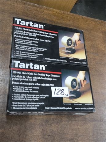 Lot 128 - Tartan Packing Tape Dispensers