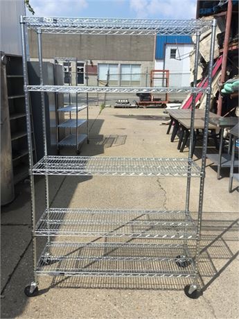 Lot 2-44-Four Shelf Metal Racking