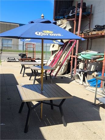 Lot 1-86 - Patio Table with Umbrella