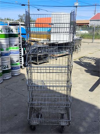 Lot 2-75 - Metal Shelves on Wheel