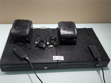 Lot 2-124 - Point-of-Sale (POS) Cash Drawers with Thermal Receipt Printers