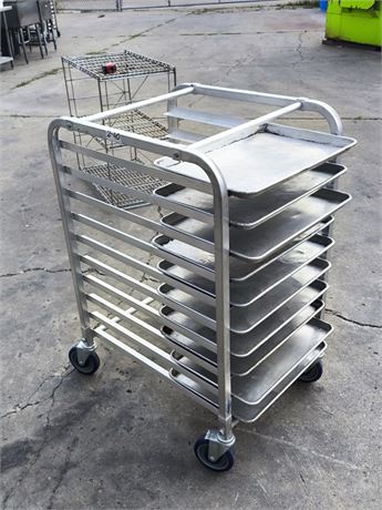 Lot 2-40 Metal tray racking