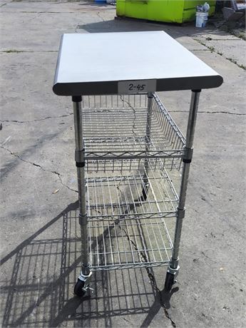 Lot 2-45 - Stainless Steel Wheeled Cart