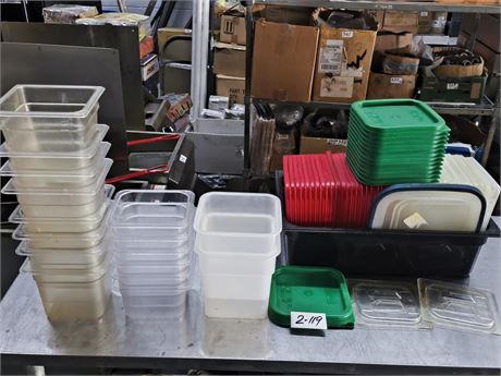 Lot 2-119 - Various Commercial Food Storage Containers and Lids