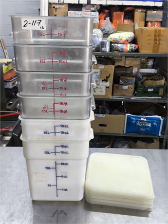 Lot 2-117 - Cambro Square 18-quart Food Storage Containers