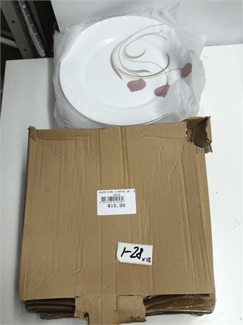 Lot 1-28 - Plates with Floral Print