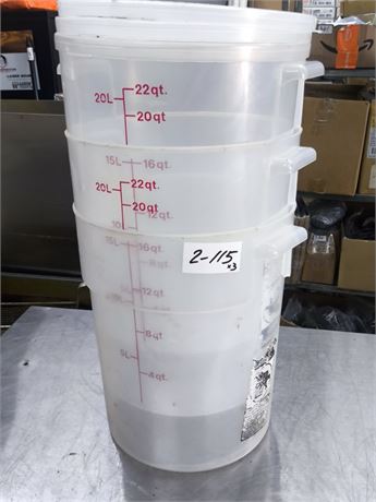 Lot 2-115 - Cambro Translucent Round 22-quart Food Storage Container