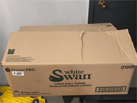 Lot 1-20 - Kruger White Swan Long Roll Towel