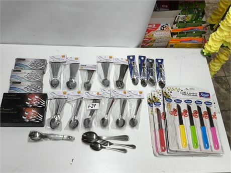 Lot 1-27 - Stainless Steel Kitchen Tools and Utensil