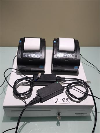 Lot 2-125 - Point-of-Sale (POS) Cash Drawer with Thermal Receipt Printers