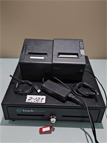 Lot 2-127 - Point-of-Sale (POS) Cash Drawer with Thermal Receipt Printers